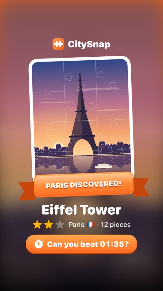 Story card: Paris discovered